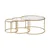 Hanah Home Klub sto-set Aurum, 42x35x42cm, 60x39x60cm, 80x43x80cm, 3 komada, Zlatne boje