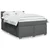 Vidaxl Box spring posteljni z vzmetnico temno siv 140x190 cm blago