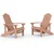 Vrtne stolice Adirondack 2 kom HDPE smeđe