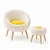 ATELIER DEL SOFA Fotelja i bočni stočić Lida White Yellow