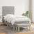 Vidaxl Box spring postelja z vzmetnico svetlo siva 80x200 cm blago