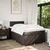 Vidaxl Box spring postelja z vzmetnico temno rjav 120x200 cm blago