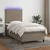 Vidaxl Box spring postelja z vzmetnico LED taupe 90x190 cm blago