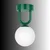Opviq luster Loop-20455-C, 1 × E27, tamnozeleni