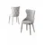 Hanah Home Set stolica Alpa, 85x59x98 cm, 4 komada, Svetlosive