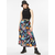 Womens viscose midi skirt blackfruity