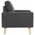 2-dijelni set sofa od tkanine tamnosivi