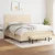 Vidaxl Box spring postelja z vzmetnico krem 180x200 cm blago