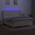 Vidaxl Box spring postelja z vzmetnico LED krem 180x200 cm blago