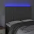 LED uzglavlje svjetlosivo 144x5x118/128 cm baršunasto