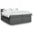 Vidaxl Box spring postelja z vzmetnico temno siva 200x200 cm blago