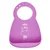 CHICCO Set jedilni silikonski - roza, 6m+