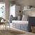 HEMNES Dnevni krevet s 3 fioke/2 dušeka, siva/Agotnes tvrdo,, 80x200 cm