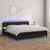 Vidaxl Box spring postelja z vzmetnico LED črna 200x200cm umetno usnje