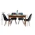 HANAH HOME Set Trpezarijski sto i 4 stolice Lidyana Anthracite
