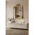 Hanah Home komoda Meyra 120, 120 cm, bela / travertin / srebrna