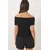 Bianco Lucci Ženska bluza na kratake rukave 60284012, Brod izrez, Crna