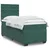 Vidaxl Box spring postelja z vzmetnico temno zelena 100x200 cm žamet