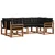 Set vanjskih sofa s jastukom 6 pcs Prirodna i crna