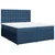 vidaXL vidaXL Box spring postelja z vzmetnico modra 200x200 cm blago, (21306139)