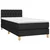 vidaXL Box spring postelja z vzmetnico LED črna 100x200 cm blago