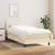 Vidaxl Box spring postelja z vzmetnico krem 90x200 cm blago