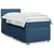 Vidaxl Box spring postelja z vzmetnico modra 100x200 cm blago