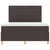 Vidaxl LED Box Spring Postelja Temno rjava 140 x 200 cm blago