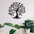 Opviq Zidna dekoracija Tree, 60x60 cm, 1.2mm, Crna