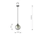 Luster na sajli COSMO 1xE14/10W/230V prečnik 14 cm crna/siva