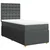 Vidaxl Box spring postelja z vzmetnico temno siva 80x200 cm blago