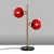 Opviq Stona lampa Benek-15-14561, 36x18x58 cm, IP20, Zlatno-crvene boje
