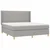 Vidaxl Box spring postelja z vzmetnico LED sv. siva 160x200 cm blago