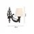 OPVIQ Zidna lampa Gloria Cream Black