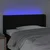 Vidaxl LED posteljno vzglavje črno 93x16x78/88 cm blago