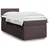 Vidaxl Box spring postelja z vzmetnico temno rjava 90x200 cm blago