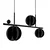 Opviq luster Mondo 20920, 3 × G9, crni