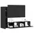 TV Kabinet za Zid Zidne 2 pcs Crni hrast Konstruirano drvo