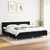 Vidaxl Box spring postelja z vzmetnico črn 200x200 cm blago