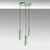 Opviq Luster Kesik-6916, 75-114cm, 40 cm, 3xE27, Zeleni