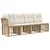 Set vanjskih sofa Prirodna i krema bijela Poliester