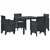 Vrtni set za objed 5 pcs Antracit Polipropilen