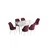 Hanah Home Set Trpezarijski sto i 6 stolica Han, Bordo-beli
