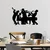 Wallity Zidna dekoracija Musicians - L, 70 x 46 cm, Crna