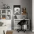 KALLAX / ELDBERGET Radni sto i stolica, bela/tamnosiva crna