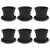 Saksije za biljke 6 pcs Crna O 12,5 x 10 cm Plastika