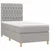 Vidaxl Box spring postelja z vzmetnico svetlo siva 90x200 cm blago