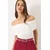 Bianco Lucci Ženska bluza na kratake rukave 60284012, Brod izrez, Bela