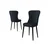 Hanah Home set trpezarijskih stolica Tita 4 kom, antracit tkanina Babyface, crne metalne noge
