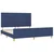 Vidaxl Posteljni okvir brez vzmetnice moder 160x200 cm blago